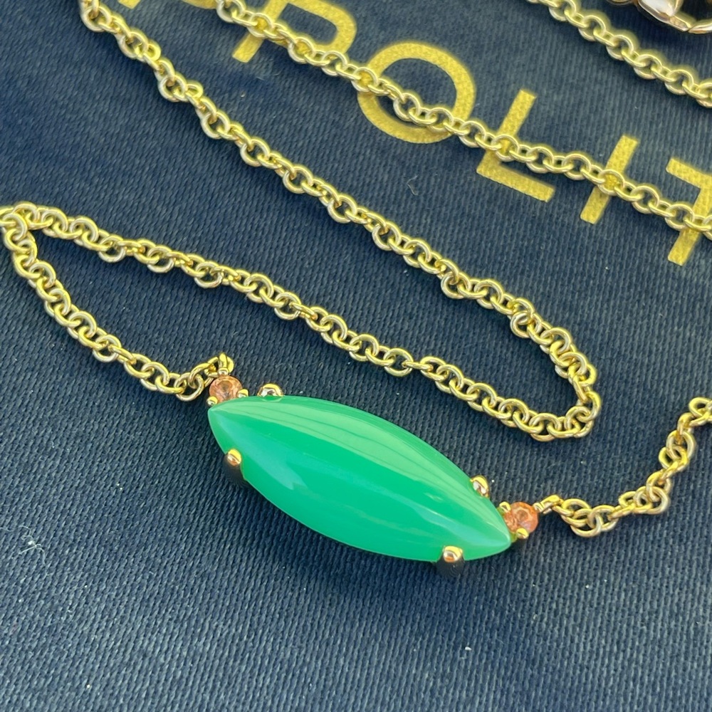 Ippolita 18K Prisma Single Medium Marquise Necklace in Chrysoprase